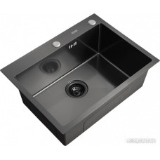 Кухонная мойка ARFEKA Eco AR PVD Nano 60x45 (черный)