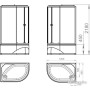 Душевая кабина Domani-Spa Delight 128 High 120x80 R (сатин-матированное стекло/белый)