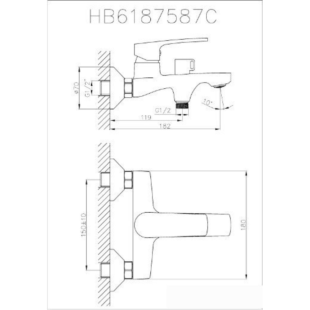 Смеситель Haiba HB60587 (хром)