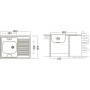 Кухонная мойка Ukinox STD800.600 5C 0LS (с сифоном)