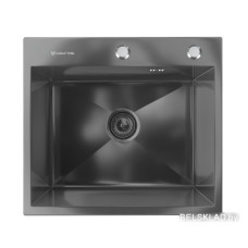 Кухонная мойка Ulgran Steel 50x45 (черная брашированная сталь)