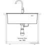 Кухонная мойка GranFest Metal нержавеющая сталь AISI 304 GF-6045 (с сифоном)