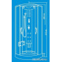 Душевая кабина Водный мир ВМ-8315 100x100 (белый/матовое стекло)