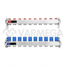 Запорная арматура Varmega Коллекторная группа для отопления ВР 1", на 10 контуров 3/4" EK VM15510