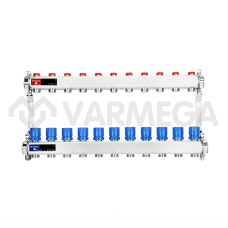 Запорная арматура Varmega Коллекторная группа для отопления ВР 1", на 11 контуров 3/4" EK VM15511