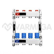 Группа коллекторная для отопления ВР 1", на  4 контура 3/4" EK, нержавеющая сталь VARMEGA VM15504