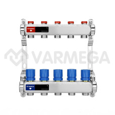 Запорная арматура Varmega Коллекторная группа для отопления ВР 1", на 5 контуров 3/4" EK VM15505