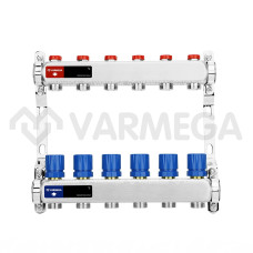 Запорная арматура Varmega Коллекторная группа для отопления ВР 1", на 6 контуров 3/4" EK VM15506