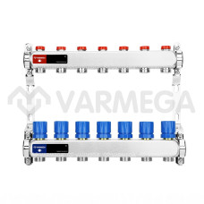 Запорная арматура Varmega Коллекторная группа для отопления ВР 1", на 7 контуров 3/4" EK VM15507