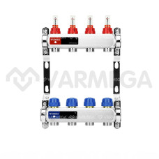 Запорная арматура Varmega Коллектор для теплого пола с расходомерами VM15104 ВР 1"