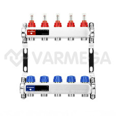 Запорная арматура Varmega Коллектор для теплого пола с расходомерами VM15105 ВР 1"