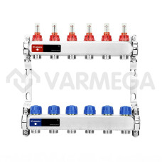 Запорная арматура Varmega Коллектор для теплого пола с расходомерами VM15106 ВР 1"