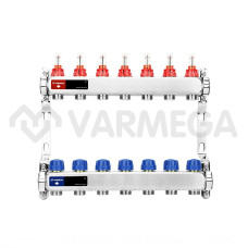 Запорная арматура Varmega Коллектор для теплого пола с расходомерами VM15107 ВР 1"