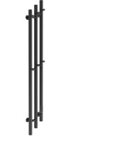 Полотенцесушитель Маргроид Ferrum Inaro 3 Cascade СНШ 150*6*12 Черный матовый, скрытого монтажа, таймер справа