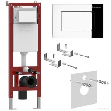 Инсталляция для унитаза Asten Readle Zentralmodul AR0501-0601CH c кнопкой (хром)
