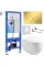 Унитаз подвесной Roxen Egg в комплекте с инсталляцией StounFix Dual Fresh 6 в 1 968031 (кнопка: золото глянцевое )