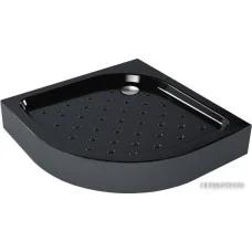 Душевой поддон Метакам Classic Black N 80x80 АПS_013573 (закругленный)