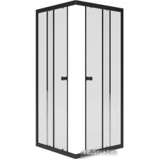 Душевой уголок Метакам Universal Black 80x80 KKS_013566 (прозрачное стекло)