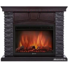 Портал Firelight Porto 25U (угловой, камень черный/шпон венге)
