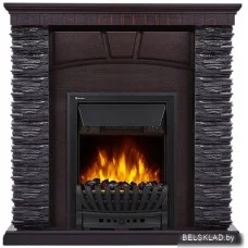 Портал Firelight Porto Classic (камень черный/шпон венге)