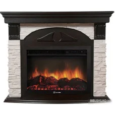 Портал Firelight Torre 25S (камень белый/шпон венге)