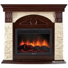 Портал Firelight Torre 25S (камень слоновая кость/шпон темный дуб)