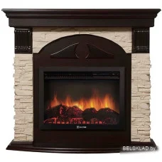 Портал Firelight Torre 25U (угловой, камень слоновая кость/шпон темный дуб)