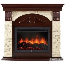 Портал Firelight Torre 30S (камень слоновая кость/шпон темный дуб)