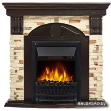 Портал Firelight Torre Classic (камень сланец натуральный/шпон венге)