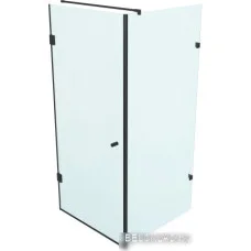 Душевой уголок Benetto BEN-101_BL_C 900х900х2200 (черный, прозрачное стекло)