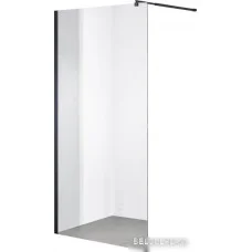 Душевая стенка Saniteco Walk-In SN-W6TB100 (100x200, прозрачное стекло, черный профиль)