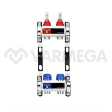 Запорная арматура Varmega Коллектор для теплого пола с расходомерами VM15102 ВР 1"
